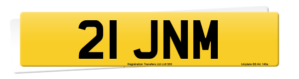 Registration number 21 JNM